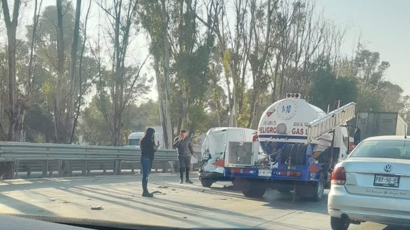 Caos vial en la autopista México-Querétaro: Reportan filas de autos de 17 kilómetros. Foto: José Lamas