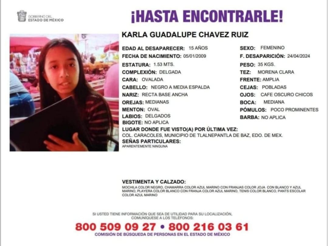 Acusan al primo de Karla Guadalupe de su feminicidio en Tlalnepantla. Foto: FGJEM 