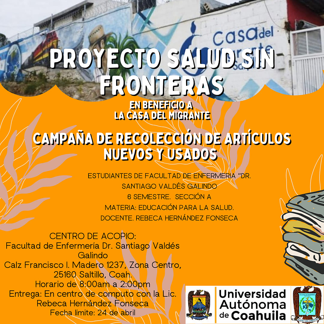 Flyer sobre la iniciativa "Salud sin Fronteras" de la UAdeC / Foto: UAdeC