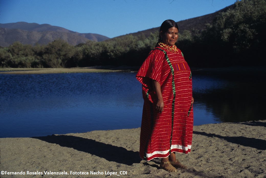 mujer indígena con huipil