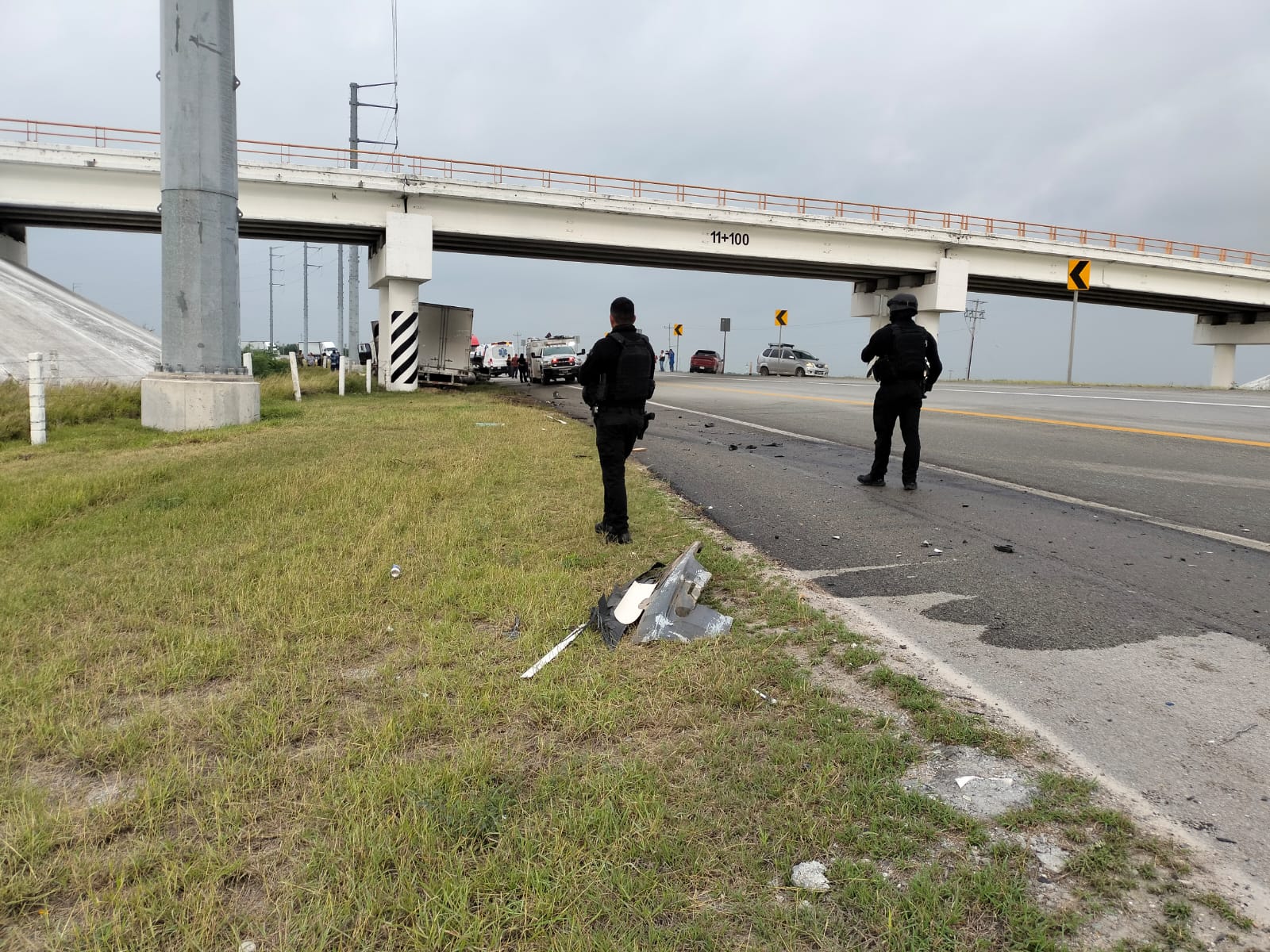 Accidente Libramiento sur Reynosa. Foto: SSPT