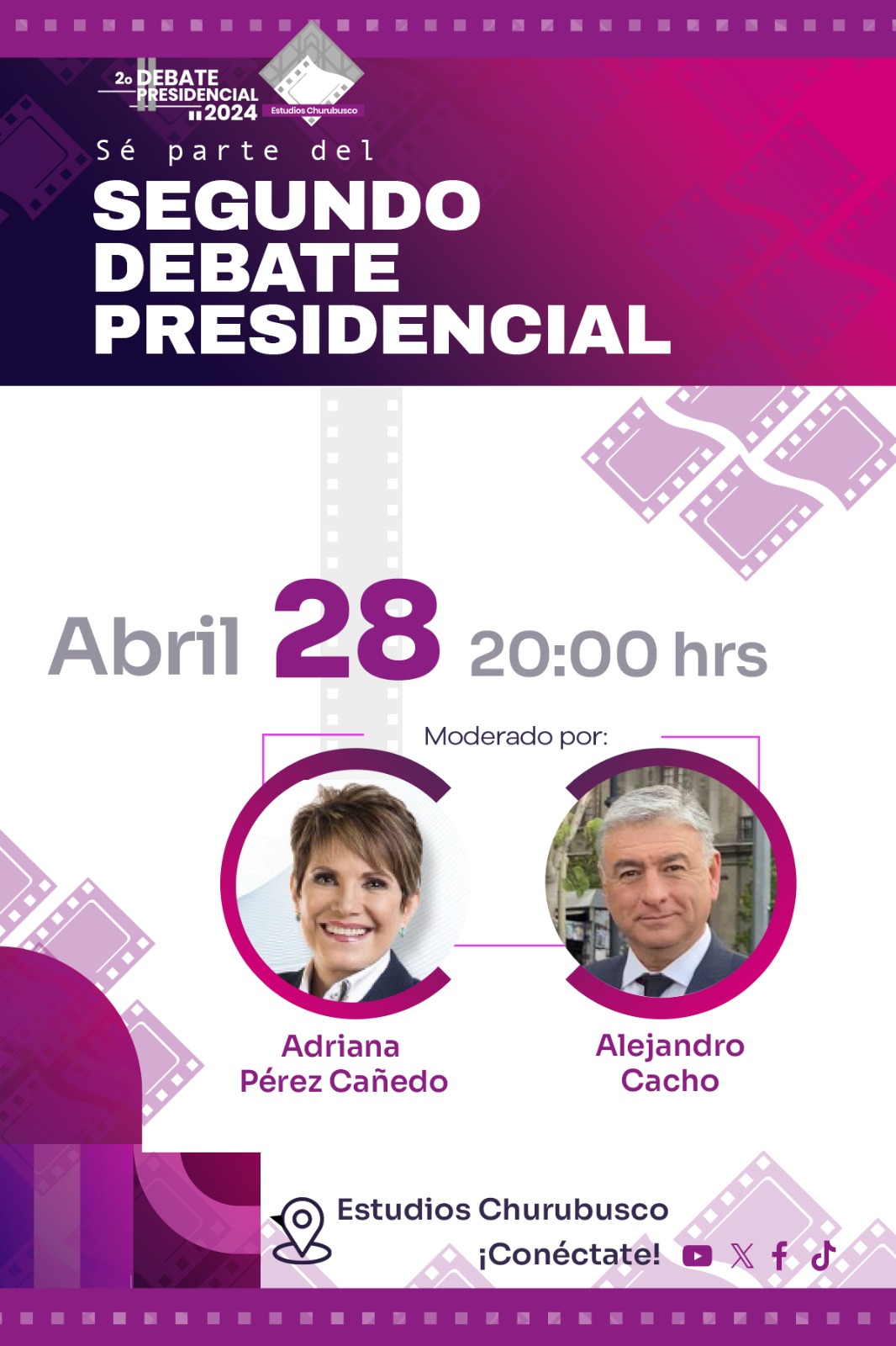 Los periodistas Adriana Pérez Cañedo y Alejandro Cacho moderarán el segundo Debate del INE.