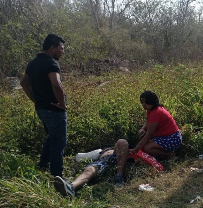 Hombre herido choque Mérida