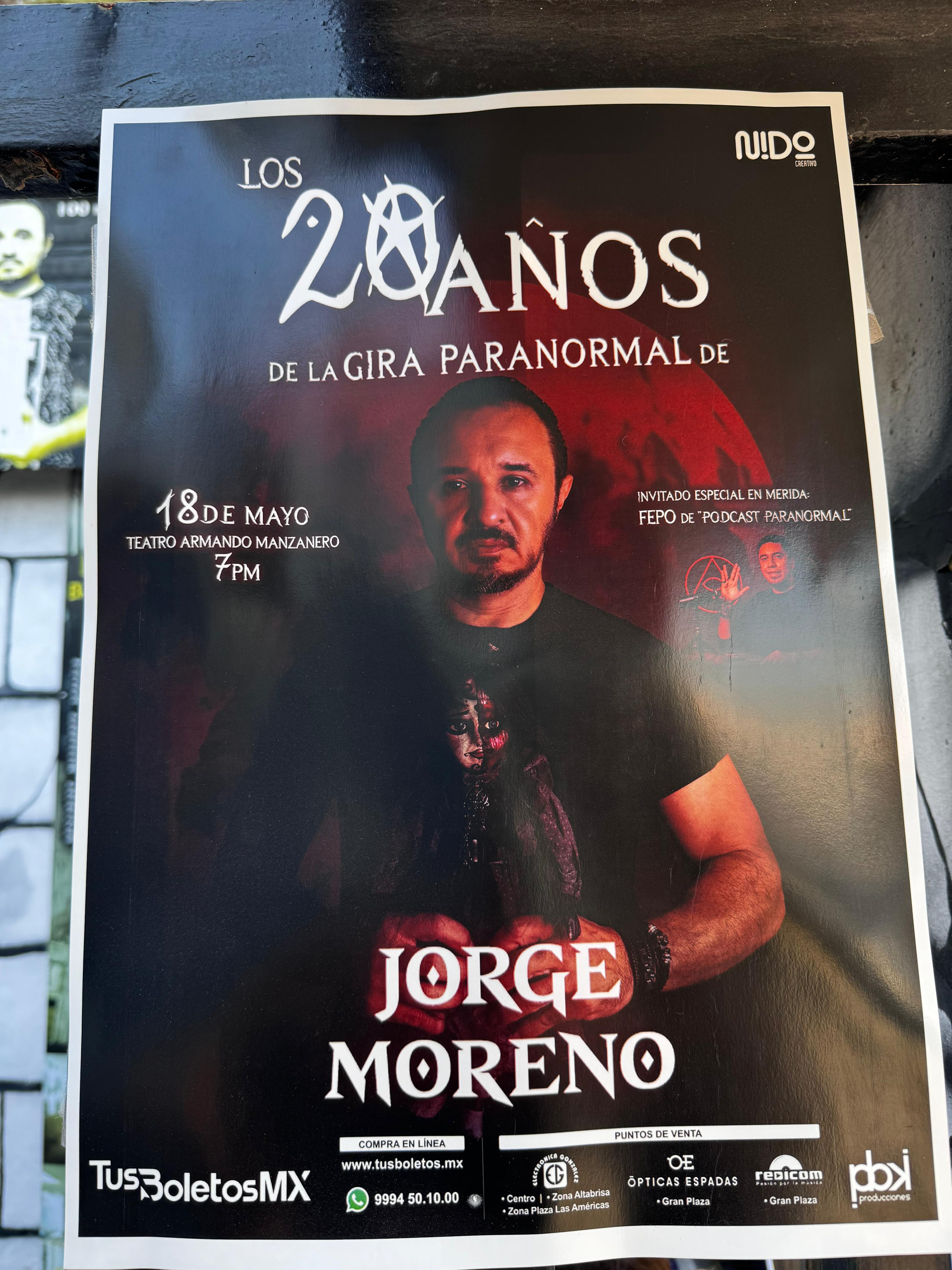 poster evento de Jorge Moreno 