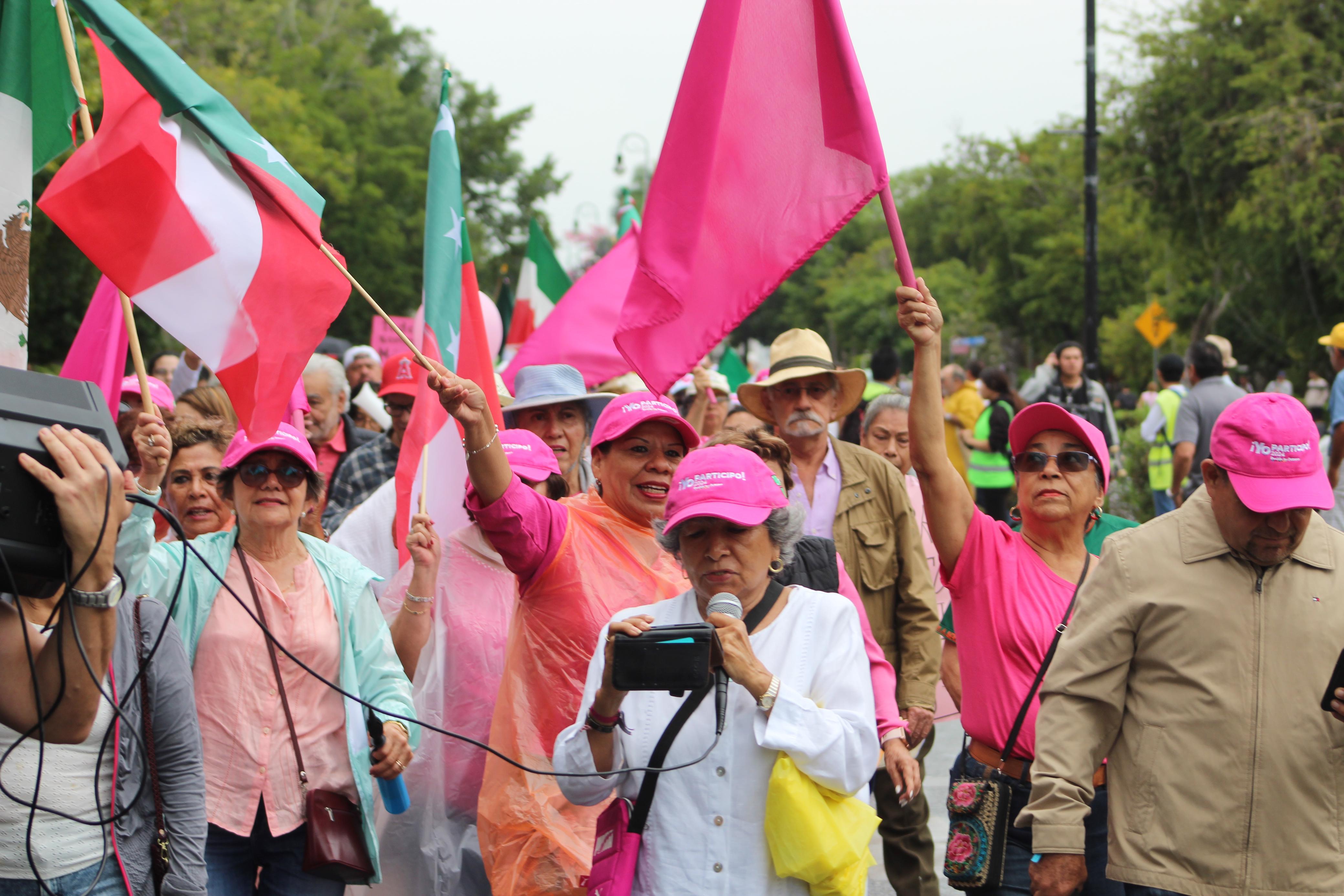 marcha por la democracia en Mérida 