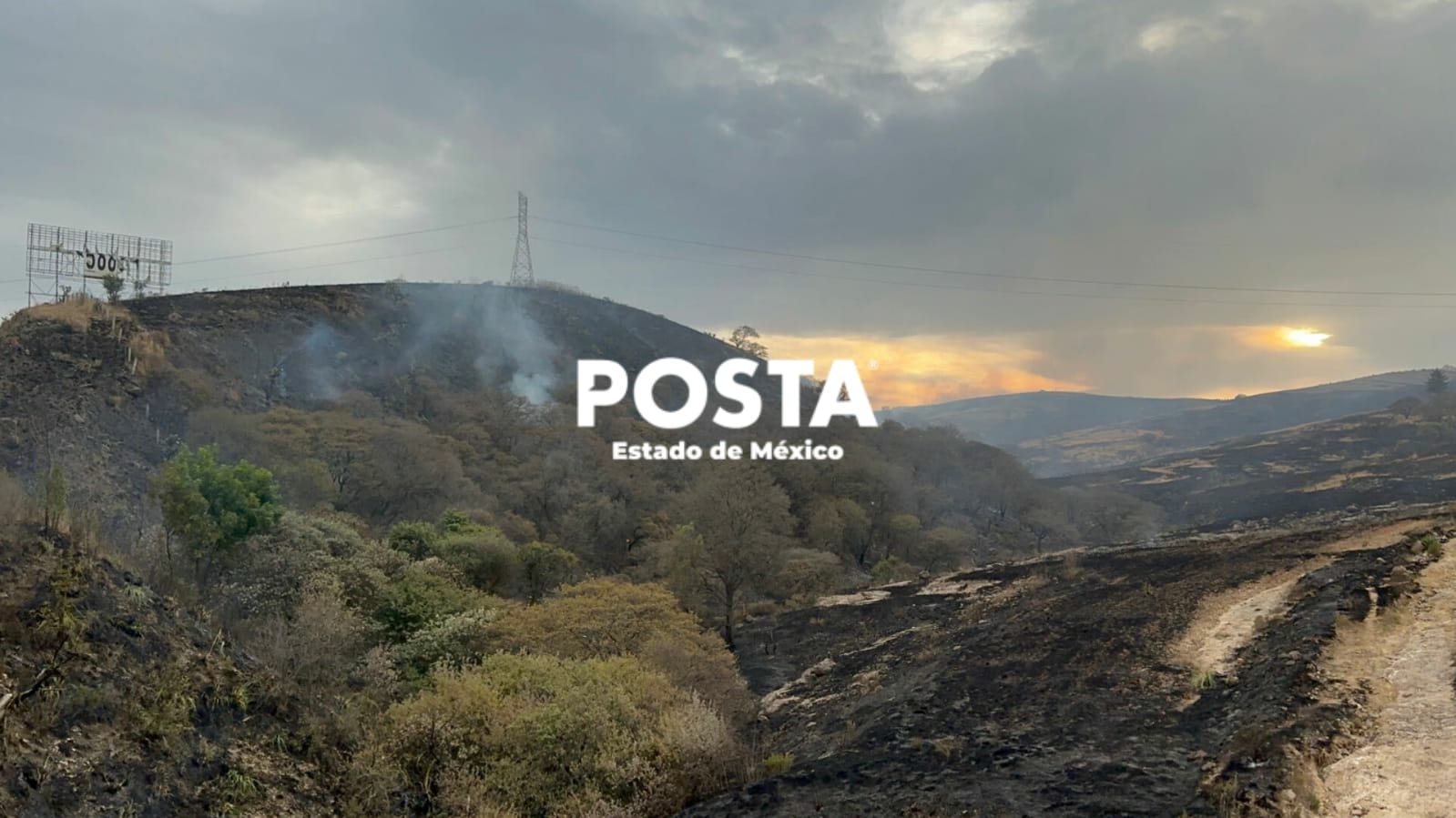 Se quema cerro en los límites de Naucalpan y Atizapán. Foto: Fernando Cruz