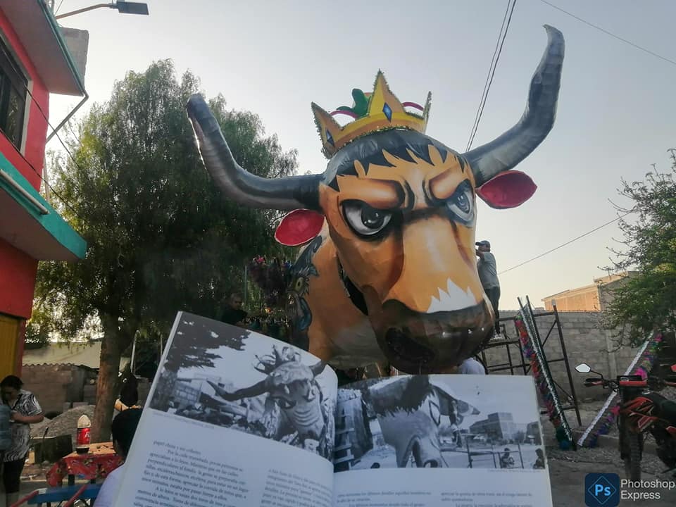 Alistan toros monumentales para la Feria Internacional de la Pirotecnia 2024. Foto: Cortesía