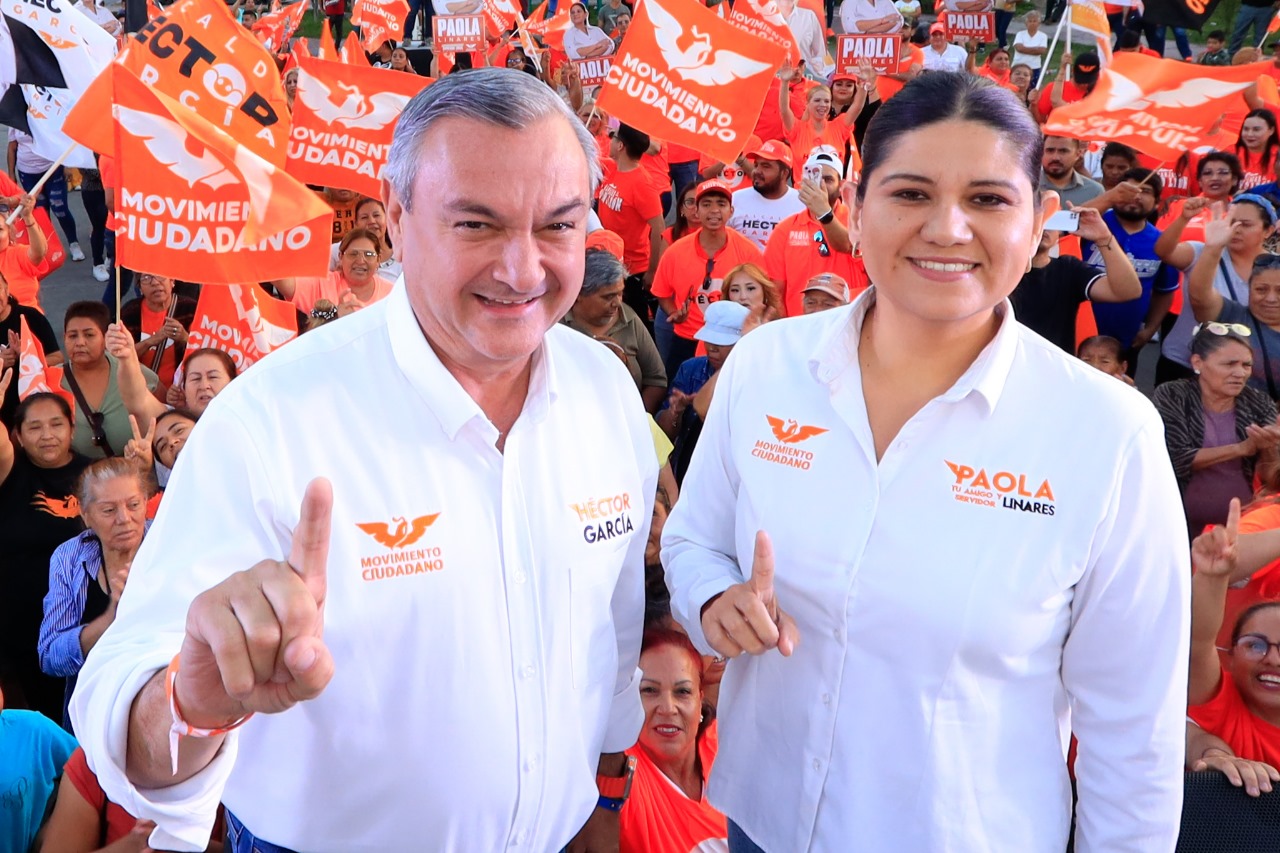García García estuvo acompañado por otros candidatos emecistas como la candidata a diputada local por el Distrito 13, Paola Linares. Foto: Especial.
