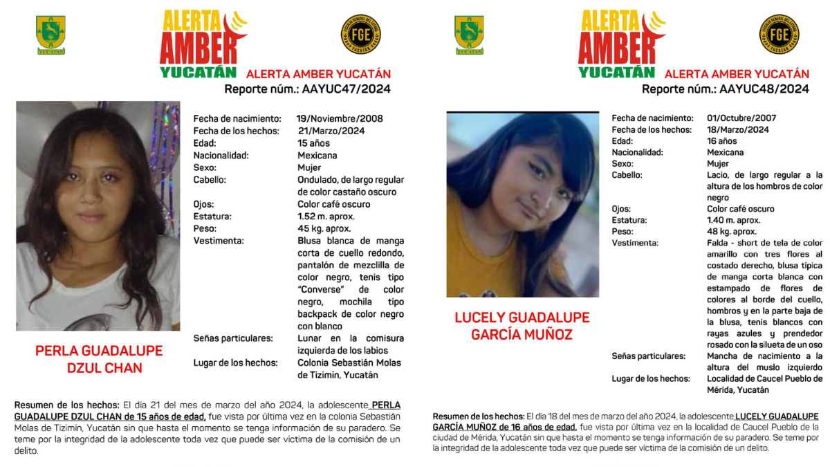 Alerta Amber en Yucatán