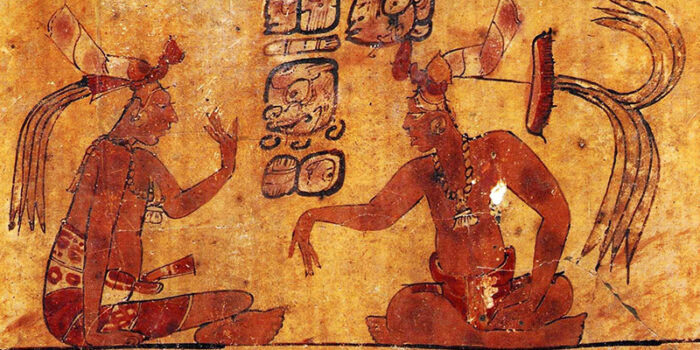 pintura de antiguos mayas 