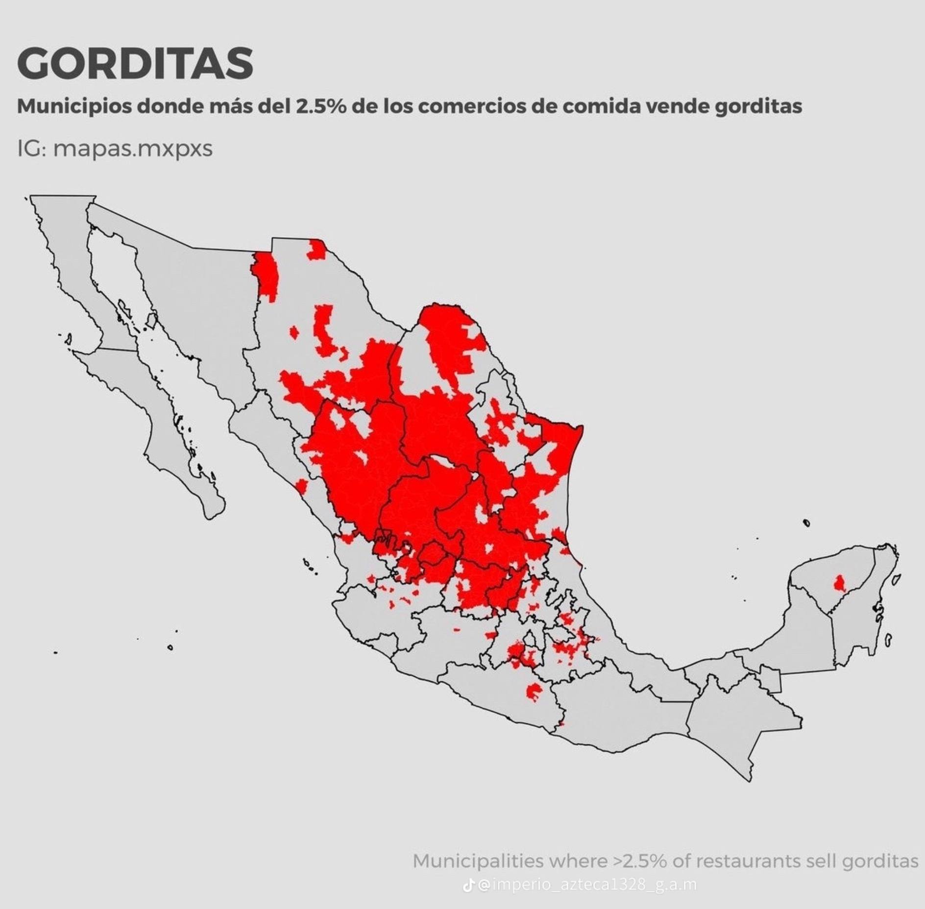 Resultados de municipios donde vende más Gorditas