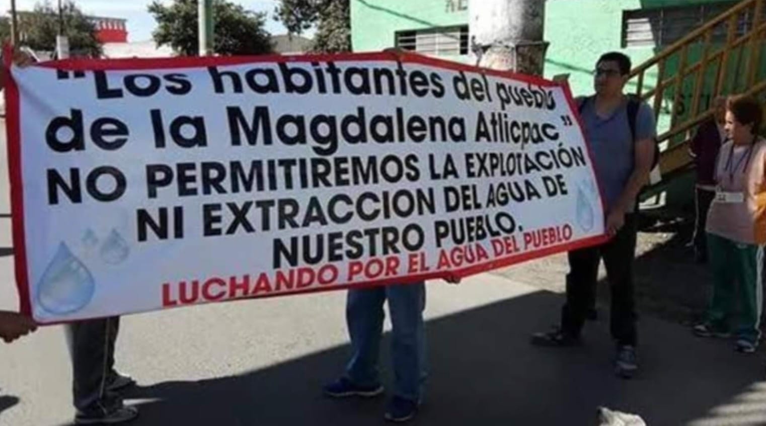 Denuncian saqueo de agua en Los Reyes La Paz. Foto: Especial