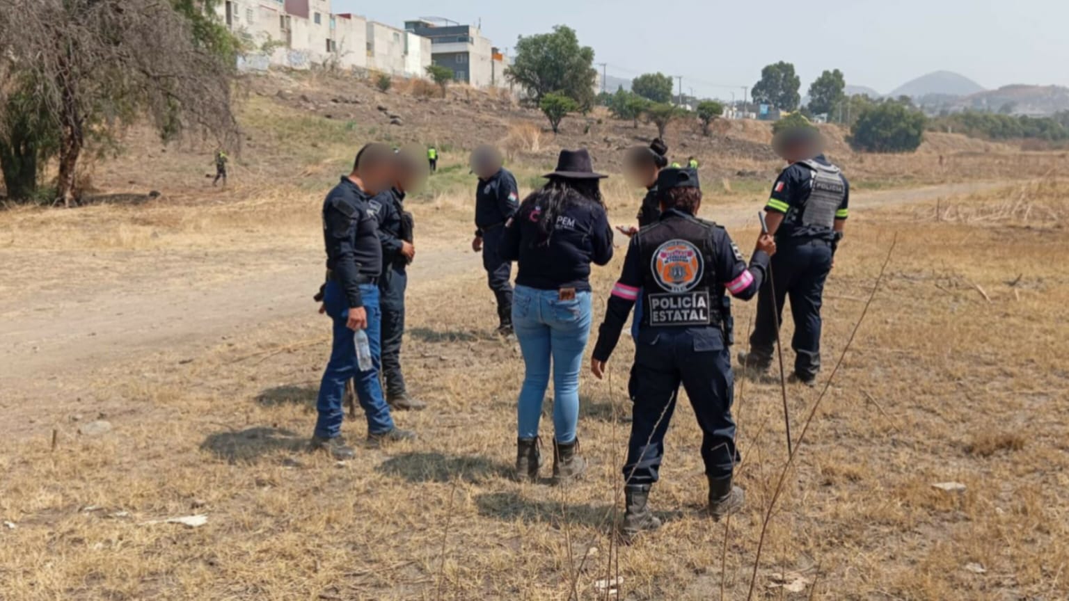 Buscan indicios de persona desaparecida en Ixtapaluca. Foto: SSEM 