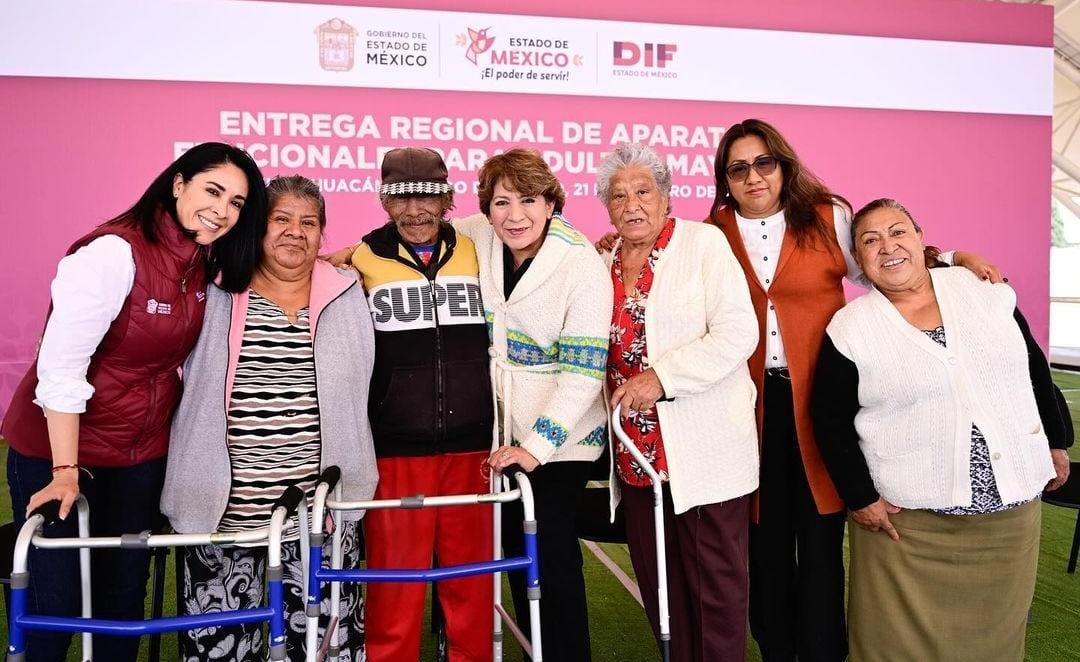 Delfina Gómez impulsa la inclusión de adultos mayores. Foto: @Delfina Gómez