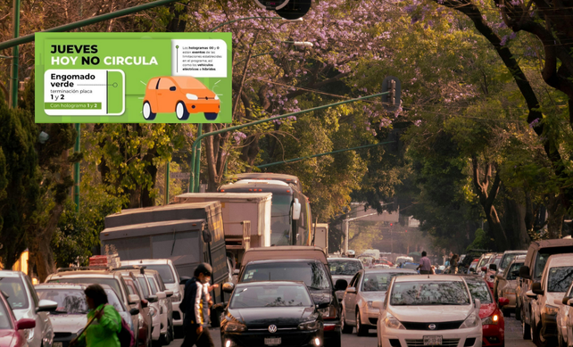 Tráfico de la CDMX y restricción del jueves. Foto: Canva y Megalópolis editadas en canva