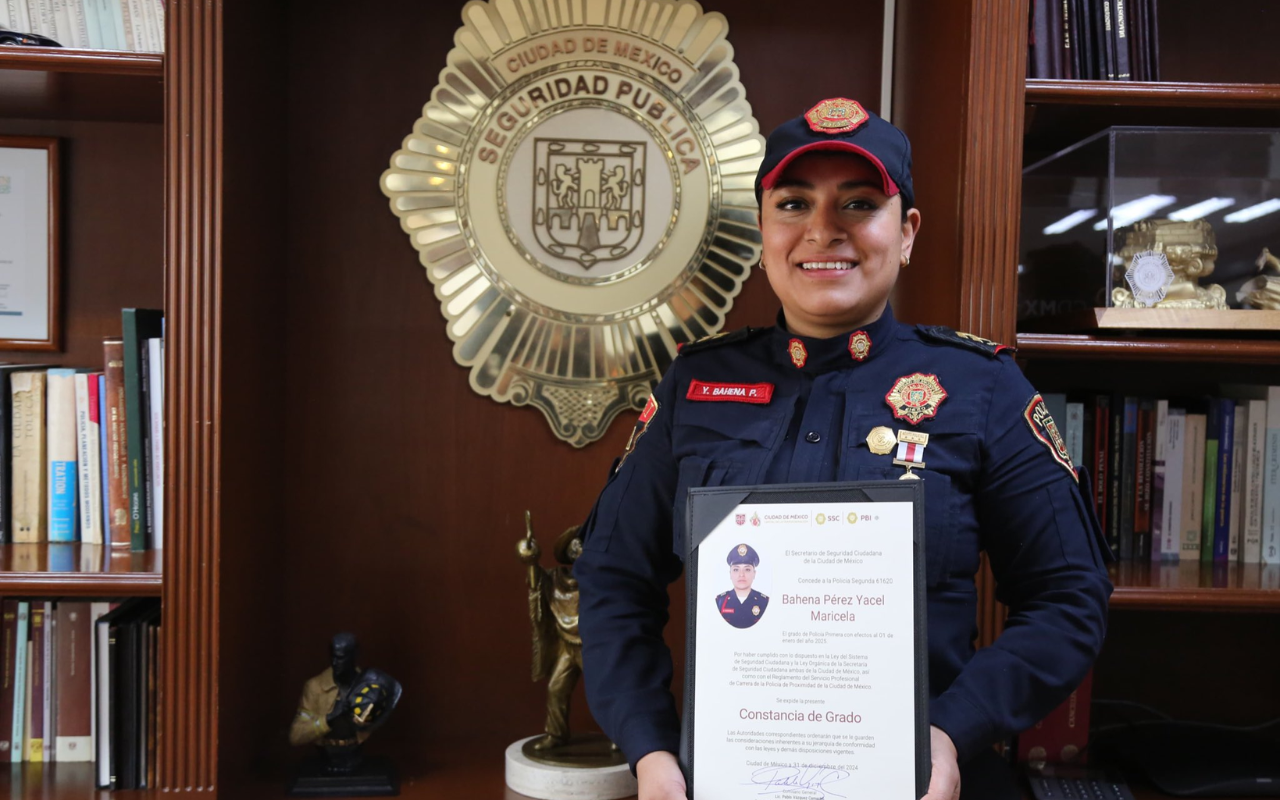 Policía Segunda Yacel Maricela Bahena Pérez Foto: X/@PabloVazC