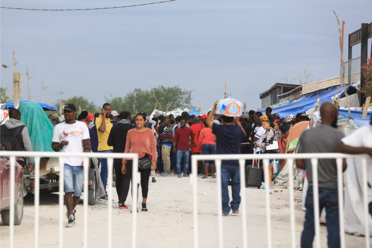 Imagen ilustrativa de un campamento de migrantes en la frontera de Tamaulipas. Foto: Carlos García