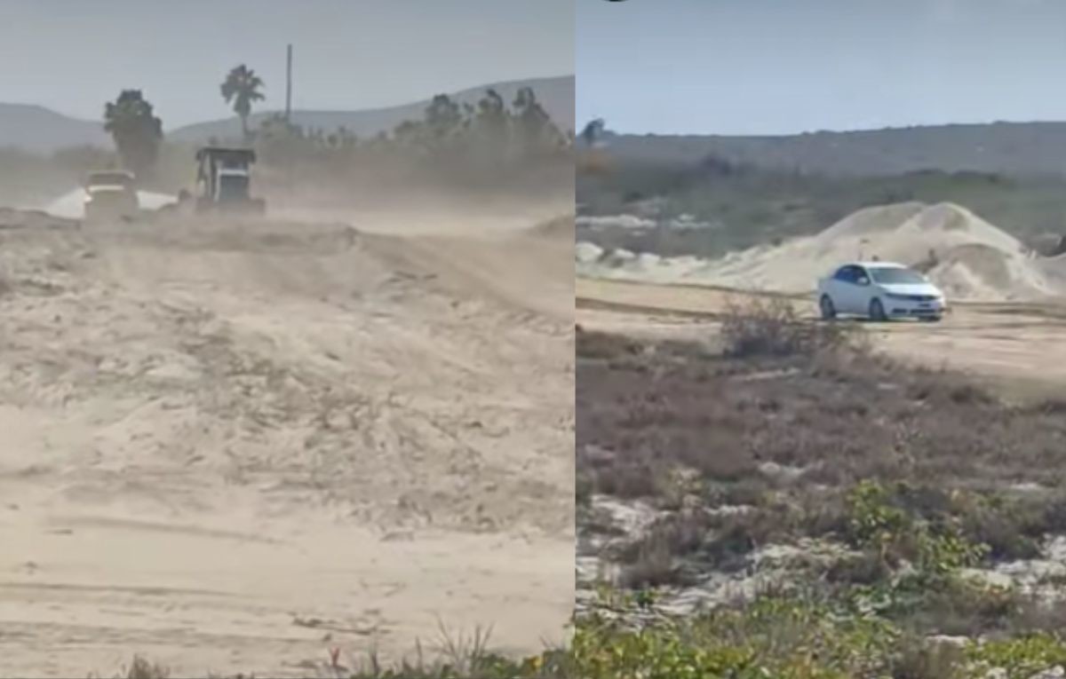 Residentes de La Ribera alertan sobre la destrucción de dunas y mantos acuíferos.  Foto: Captura video Facebook / Reina Macklis