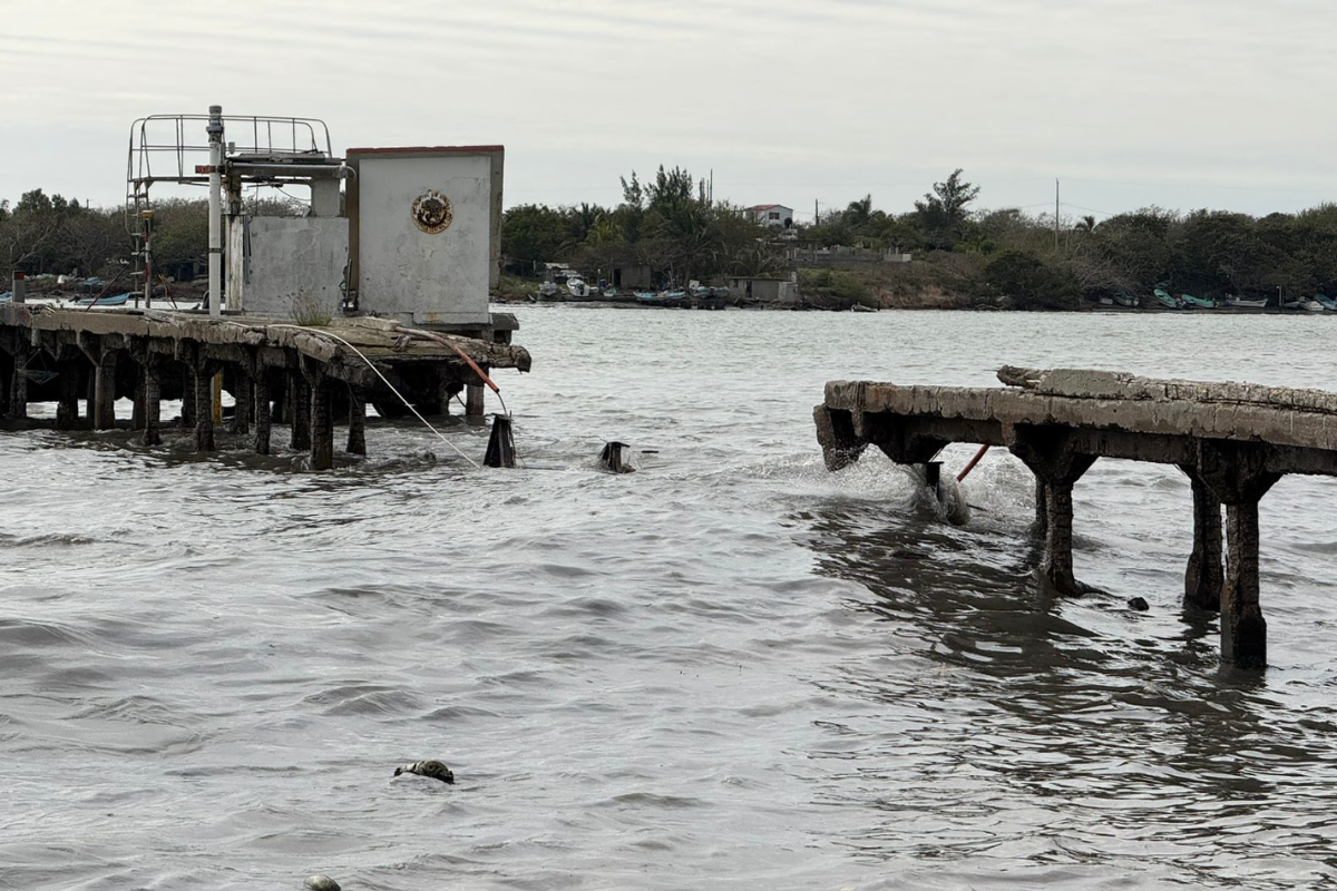 El muelle Pilotos se encuentra en la margen del Río Pánuco, a la altura de la colonia La Barra de Ciudad Madero. Foto: Axel Hassel