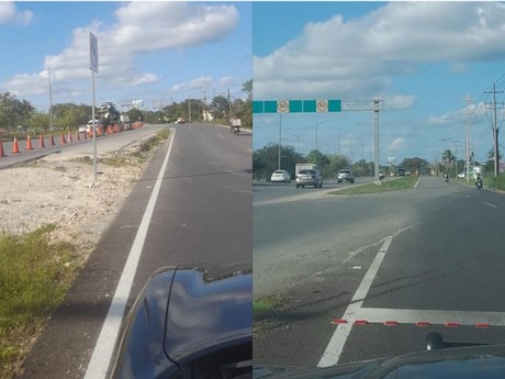 Cierre de un carril del Periférico de Mérida causa molestia de los conductores