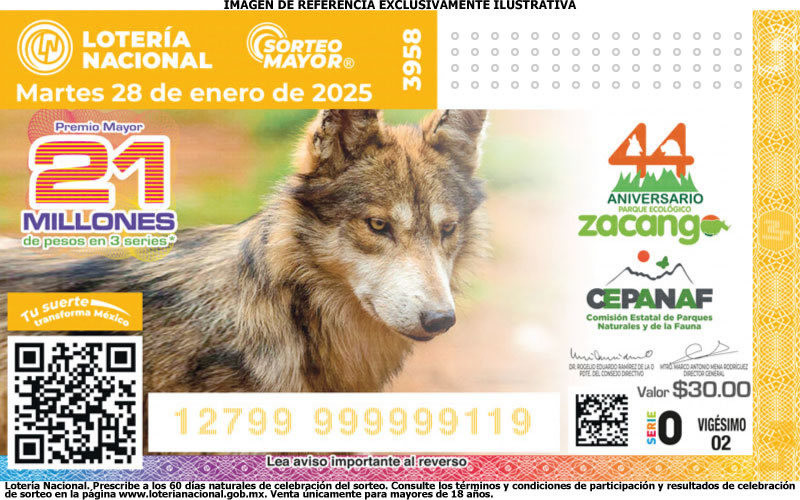 Las personas que compran el boleto podrán acceder a un pase doble al zoológico. Imagen: Lotería Nacional