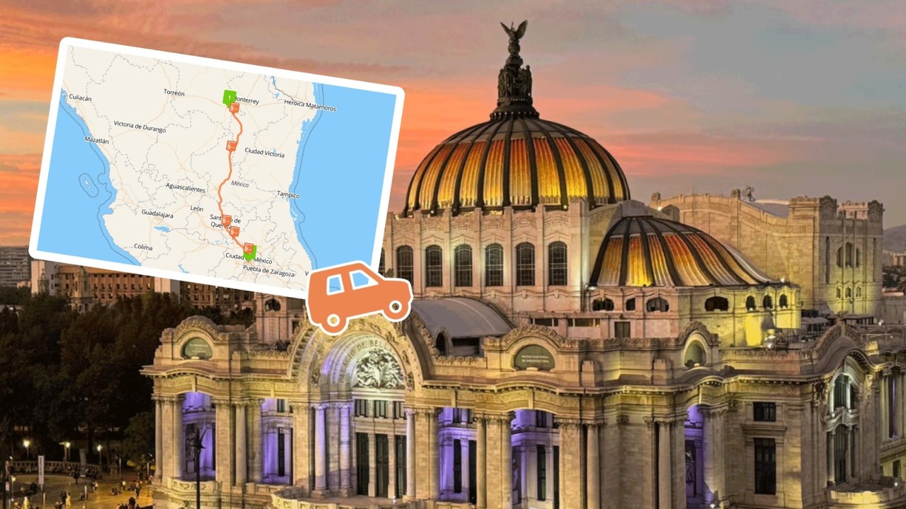 Ruta de Saltillo a CDMX / Foto: Mejores Rutas MX | Museo Palacio de Bellas Artes | Canva