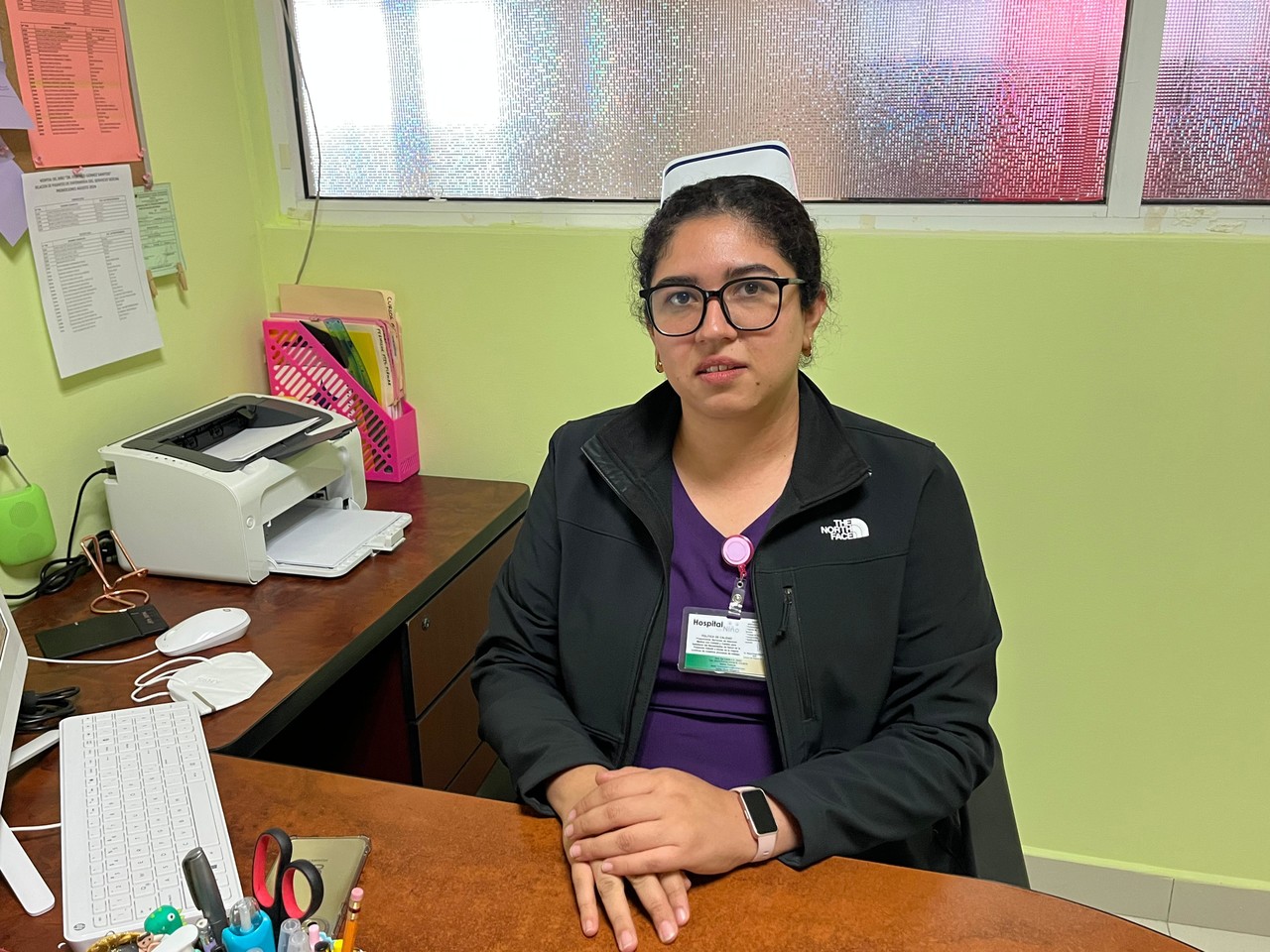 Griselda Montes trabaja en el Hospital Materno Infantil.  (Fotografía: Leslie Delgado)