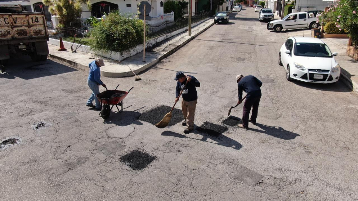 En poco más de 4 meses se han atendido 14 mil 093 reportes de baches Foto: Ayuntamiento de Mérida