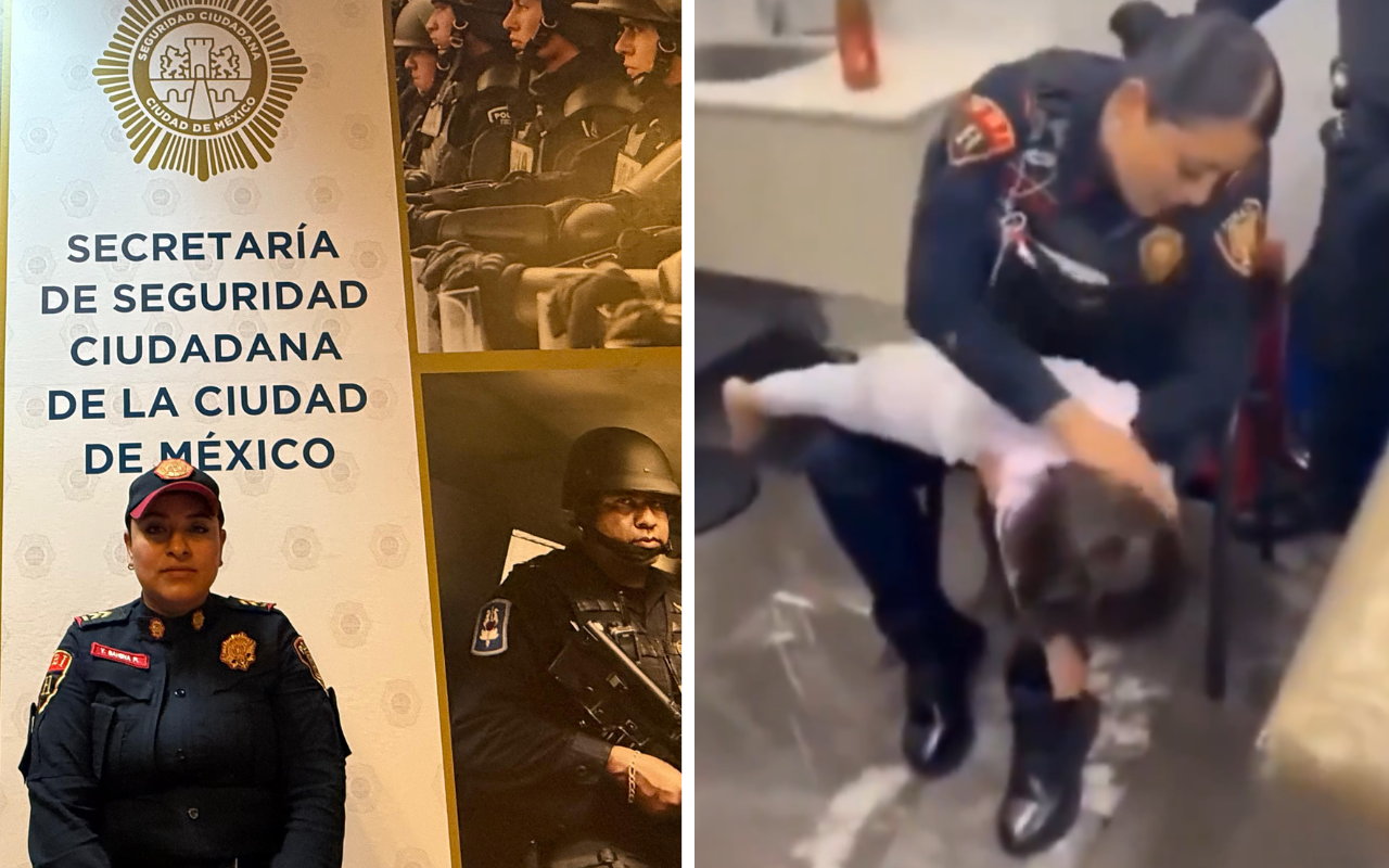 Policía que brindo los primeros auxilios a la menor, momento en el que los paramedicos se encontraban estabilizando a la menor Foto: Ramón Ramírez