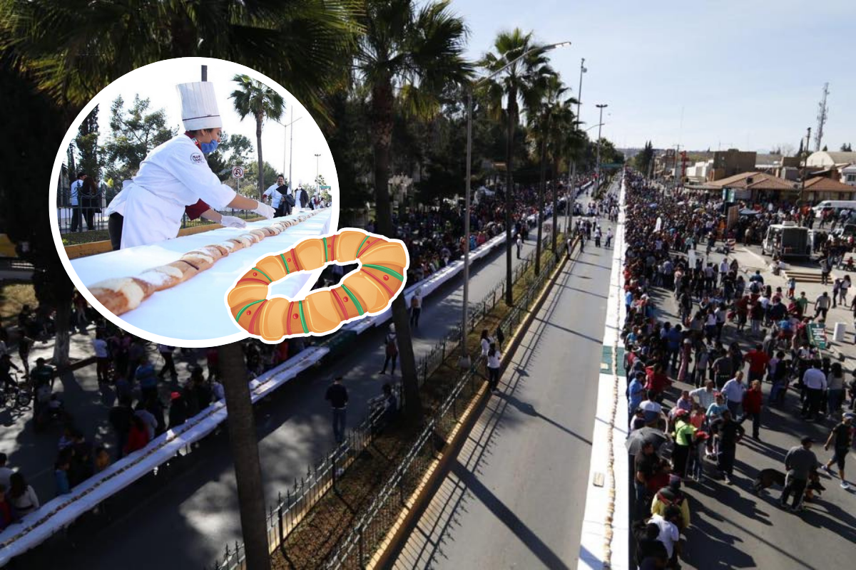 Rosca de Reyes más larga del mundo en Saltillo / Fotos: Manolo Jiménez Salinas | Canva