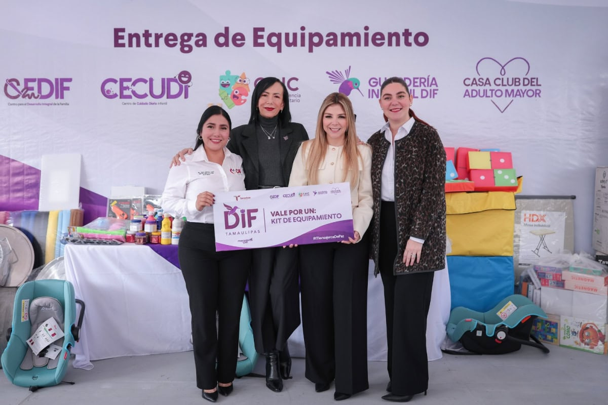 El Sistema DIF Estatal realizó entrega de equipamiento para los DIF Municipales en el estado. Foto: DIF Tamaulipas