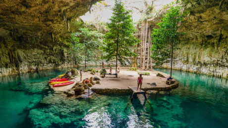 Conoce el único cenote de Yucatán con una isla adentro, dónde está y cómo llegar