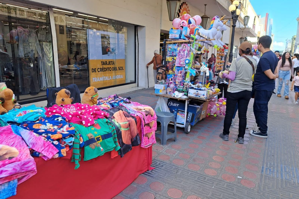 La actividad comercial de las “nenis” se ha incrementado en el primer cuadro de Tampico. Foto: Axel Hassel