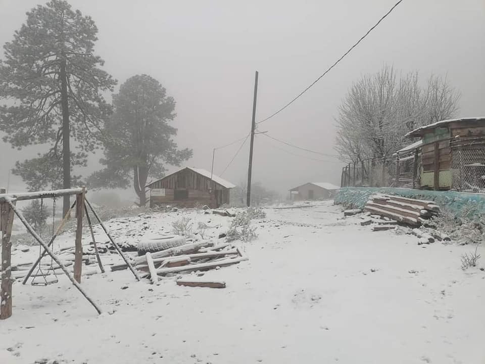 Se registran primeras nevadas en Guanaceví. Foto: Turismo Durango.