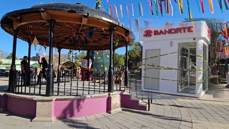 Tras polémica en Pueblo Mágico de Durango, cajero de Banorte ya no estará a media plaza