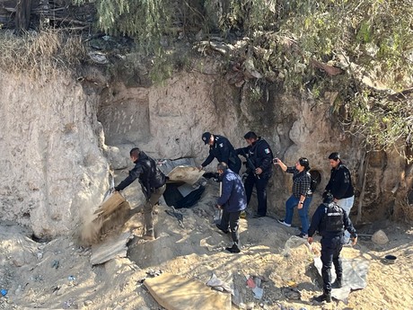 Policía de Saltillo desmantela cueva de 10 metros utilizada como refugio ilegal