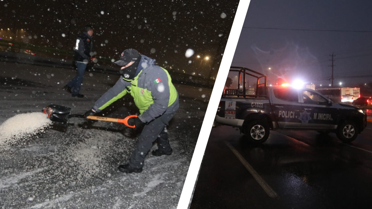 Acciones de las autoridades de la Región Sureste durante el frente frío / Foto: Gobiernos Municipales de Arteaga y Saltillo