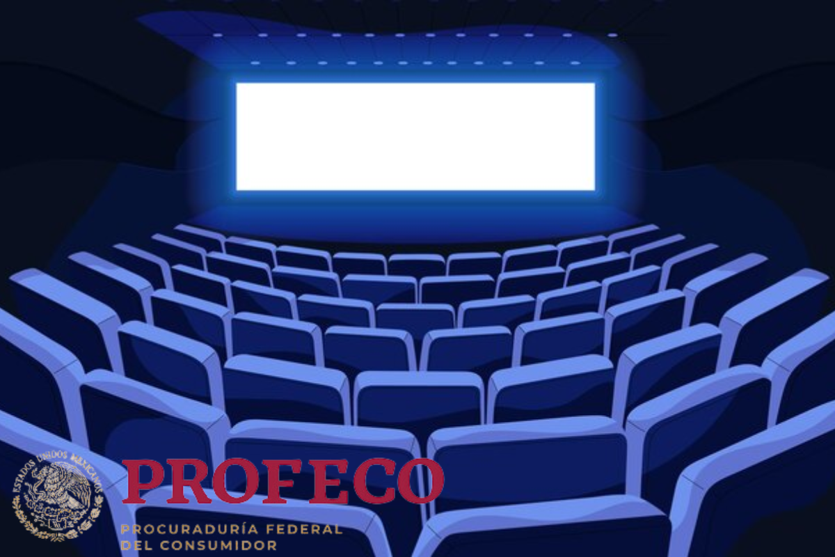 Sala de Cine, Logo Profeco Foto: Freepik, editado en Canva.