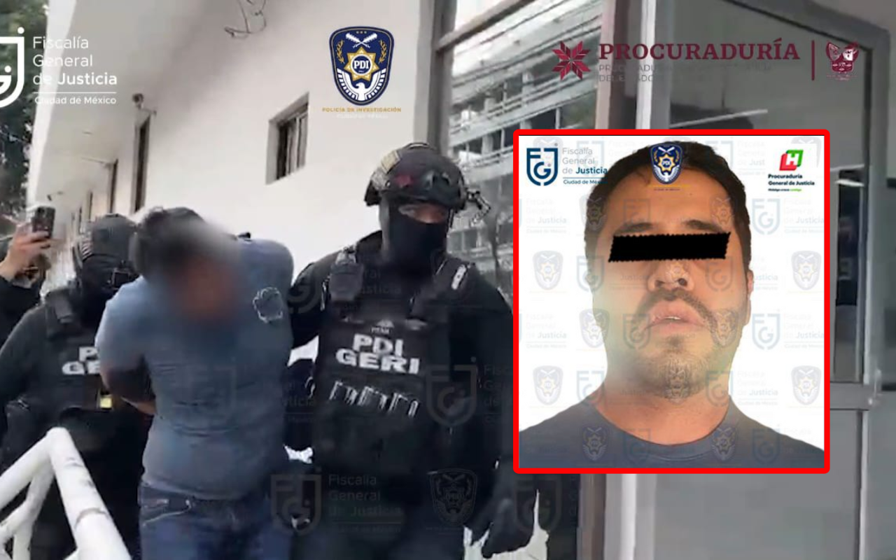 Fiscalía detiene a presunto líder de “La Unión Tepito”. Fotos: @FiscaliaCDMX