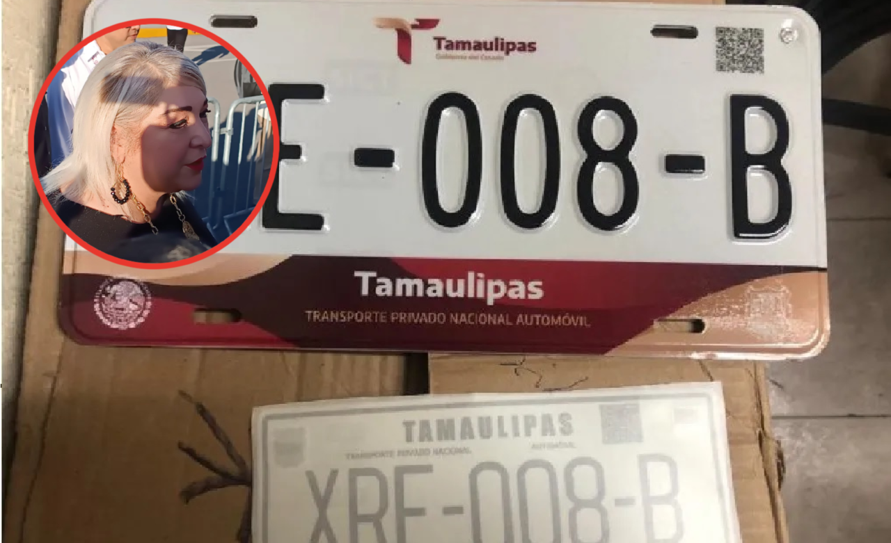 Placas Tamaulipas. Foto: Redes Sociales