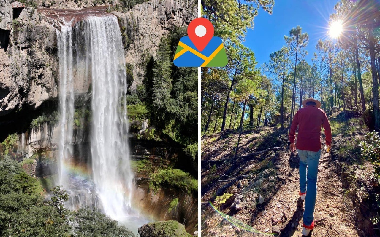 En este paraje podrás hacer deportes extremos mientras que admiras la belleza de su cascada. Foto: Facebook Turismo Durango.