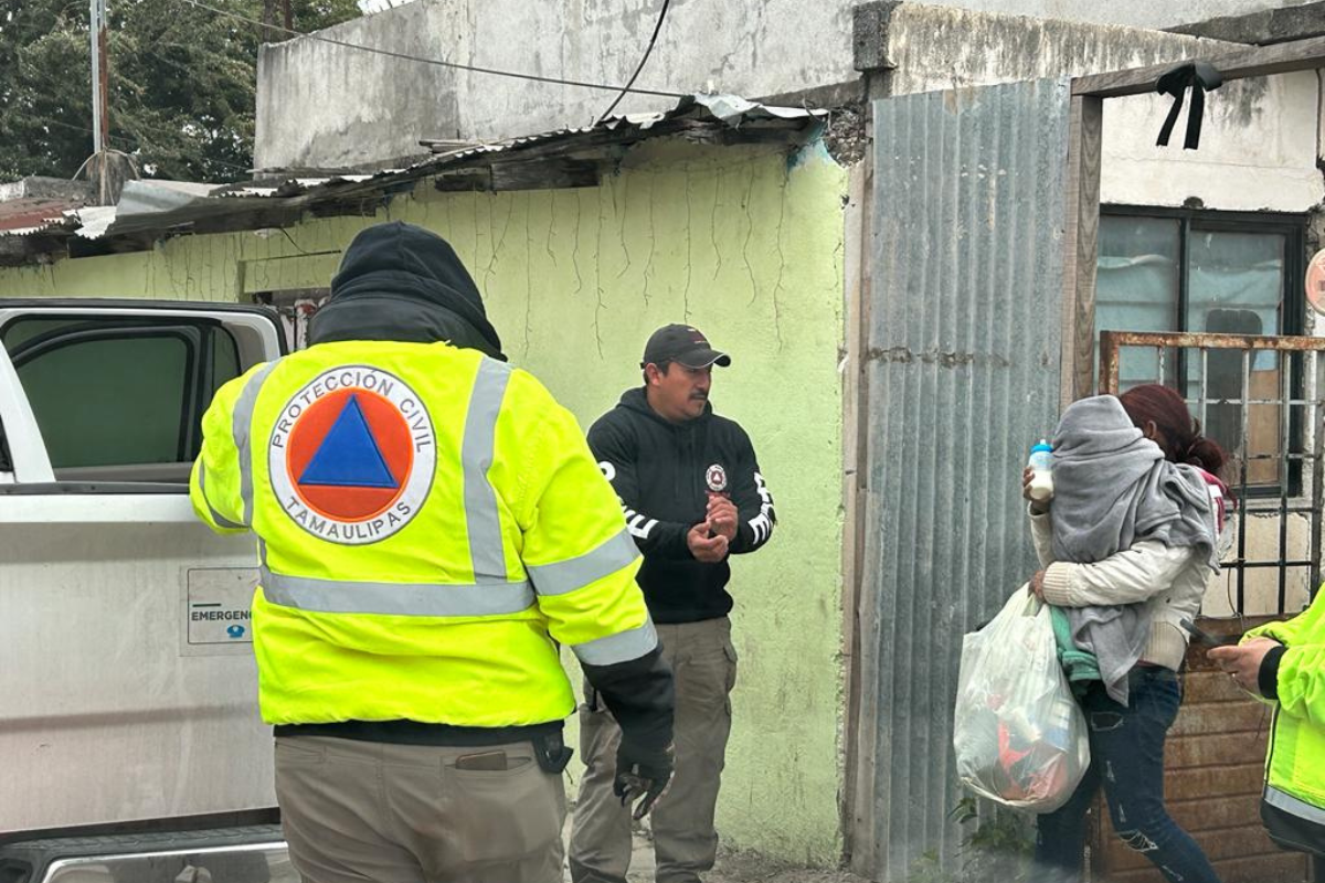 Albergues y operativo se mantienen activos durante la onda gélida. Foto: Protección Civil Tamaulipas