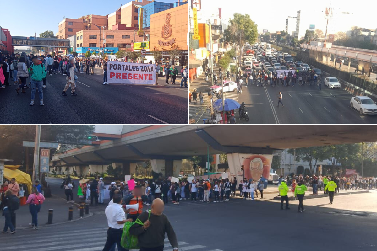 Bloqueos de comerciantes de mercados de CDMX.    Foto: Ramón Ramírez