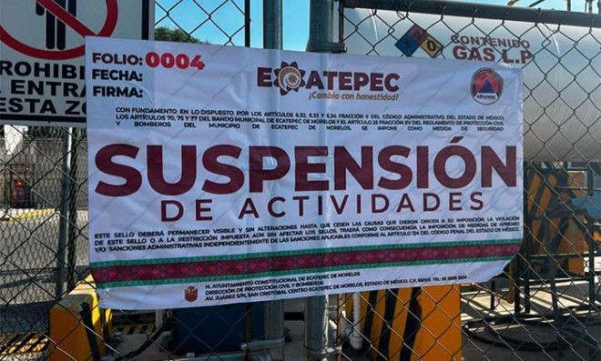 Suspenden 15 gaseras en Ecatepec por incumplir con medidas de seguridad. Foto: digitalmex