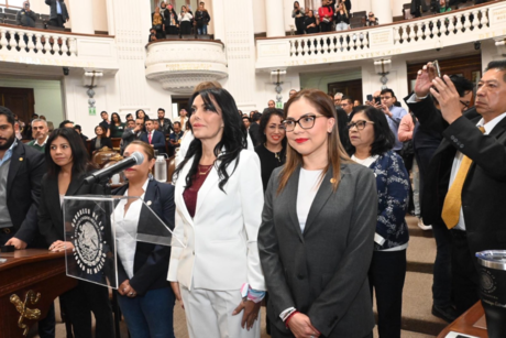 Así fue la reaparición de Diana Sánchez Barrios para su toma de protesta en Congreso CDMX