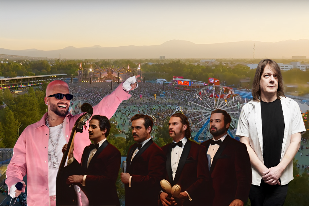 Fondo tomado del video oficial del EDC 2025, Maluma, Enjambre y Soul Asylum.    Foto: X (@soulasylum) | X (@enjambremx) | (@maluma) | X (@EDC_MEXICO) | CANVA