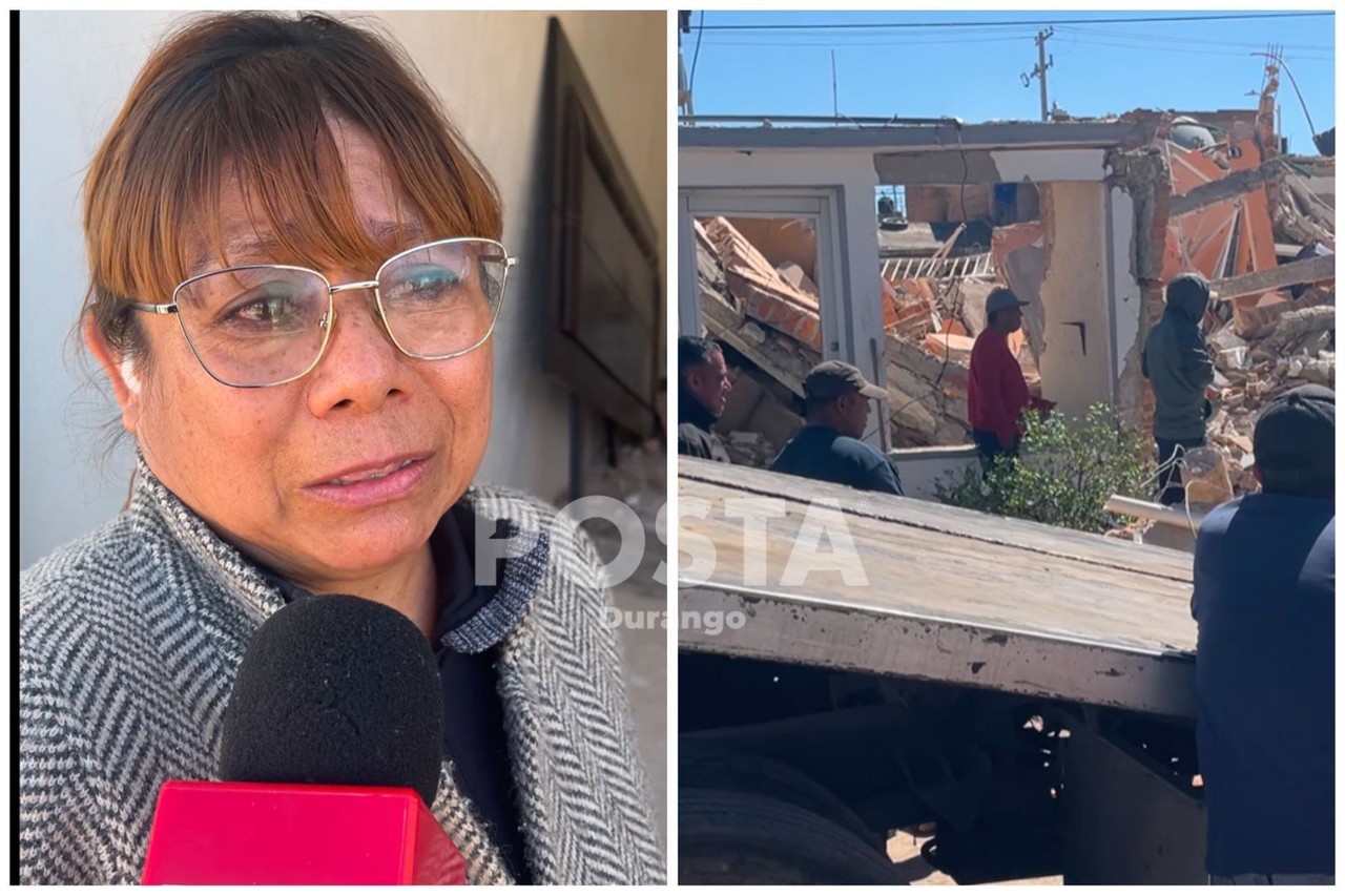 La señora Juana estaba trabajando cuando explotó su  vivienda.  Foto:  Jesús Carrillo.