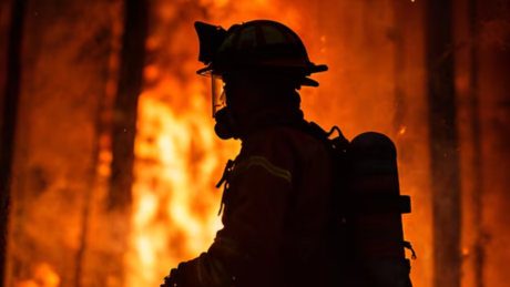 Reportan fuerte incendio de pastizal en la autopista México-Querétaro, en Polotitlán