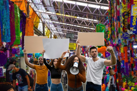 Comerciantes de mercados en CDMX, realizan mega marcha contra cambios que amenazan su futuro