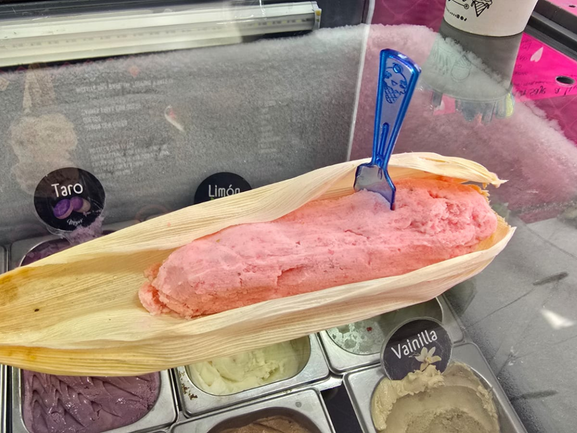 Helado de tamal. Foto Heladería Meyvi edición en Canva